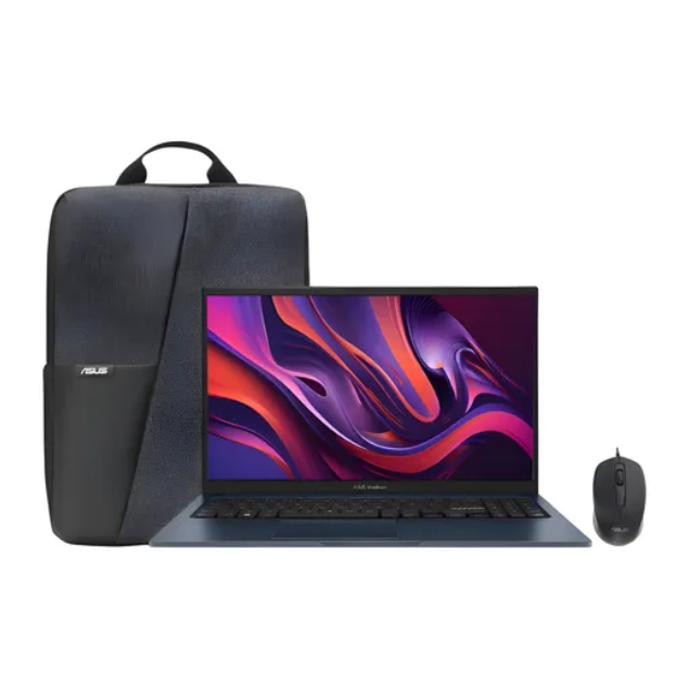 Laptop Asus Vivobook Intel Core I5-1334U Ram 16Gb 1Tb Ssd 15.6" Fhd Freedos Incluye Mochila + Mouse Color Quiet Blue + Kaspersky Standar Español - X1504Va-Nj2975