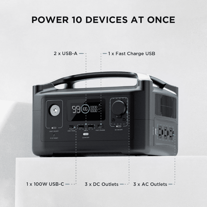 Central Electrica Portatil Ecoflow River 288wh Powerstation - Efriver600-am - Imagen 4