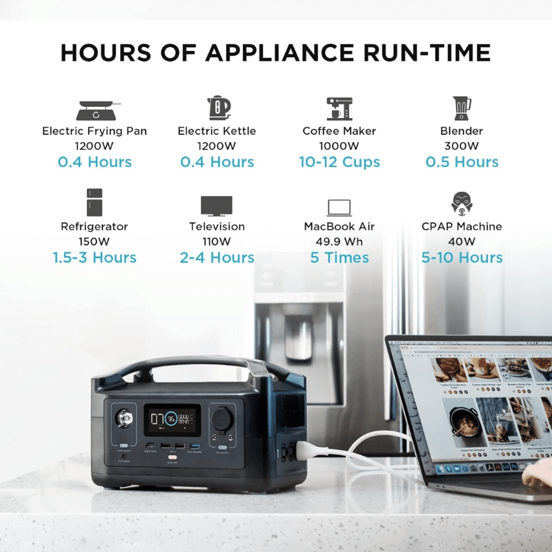 Central Electrica Portatil Ecoflow River 288wh Powerstation - Efriver600-am - Imagen 2